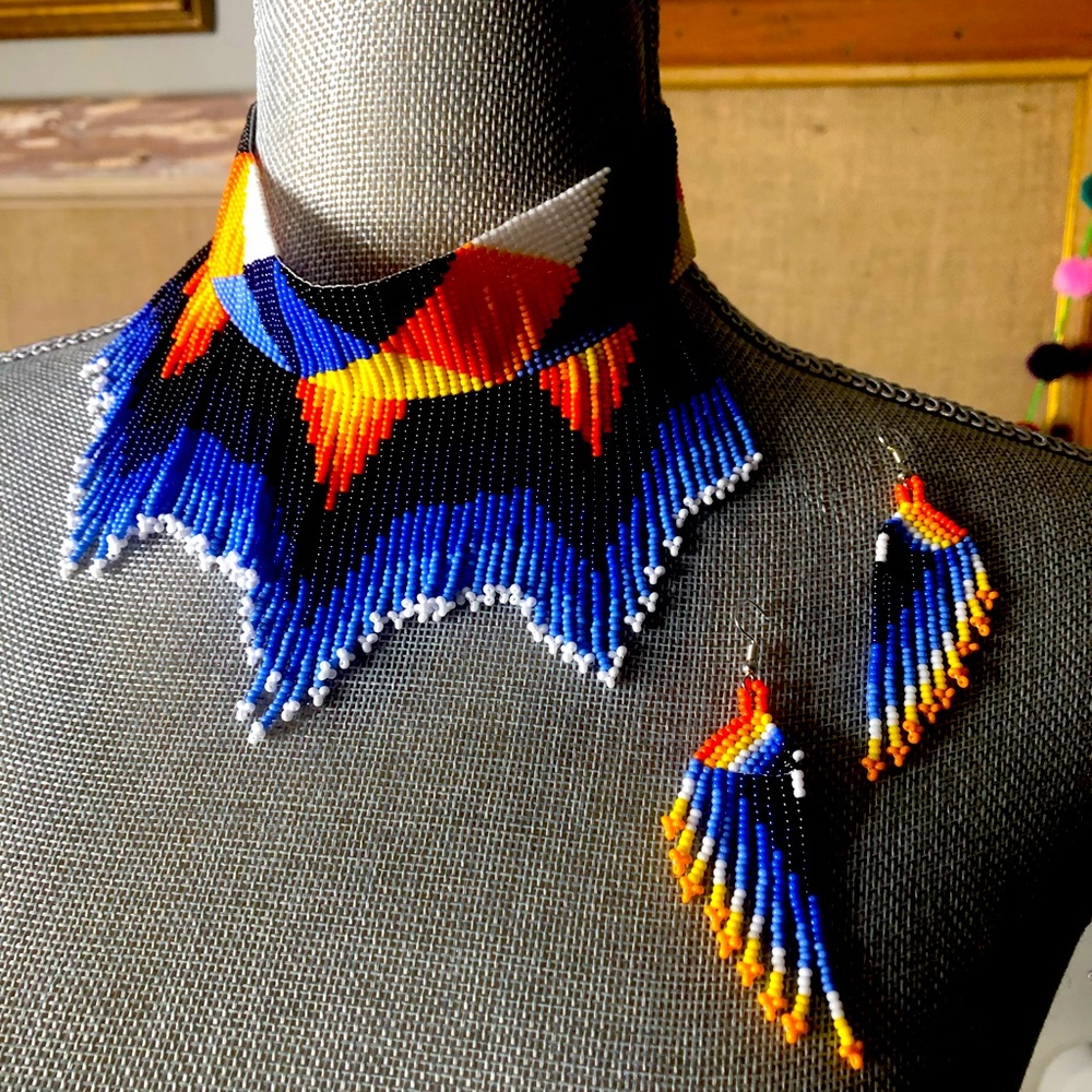 Beautiful Huichol Choker Set